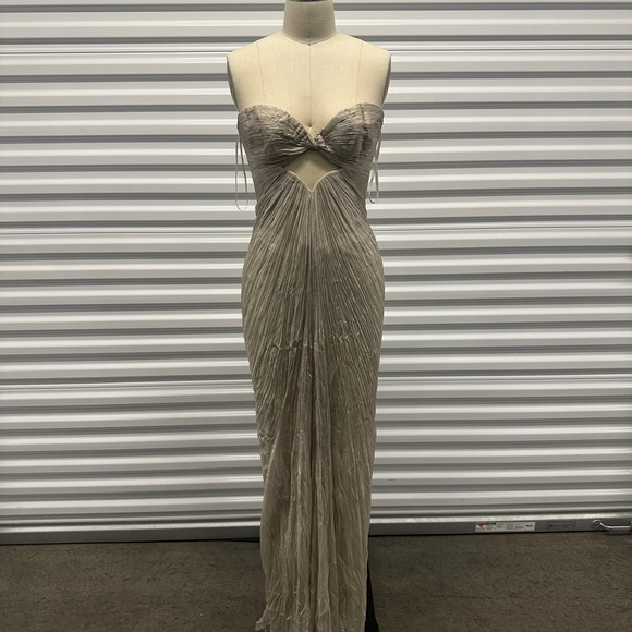 Maria Lucia Hohan Quiana Strapless Silk Maxi Gown in New Opal 38 (US 6) - Picture 2 of 7
